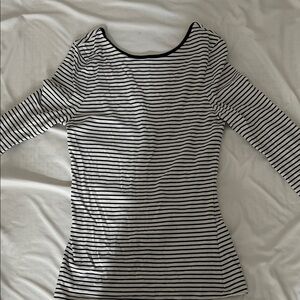 Classic Black and White Striped Women's Top
